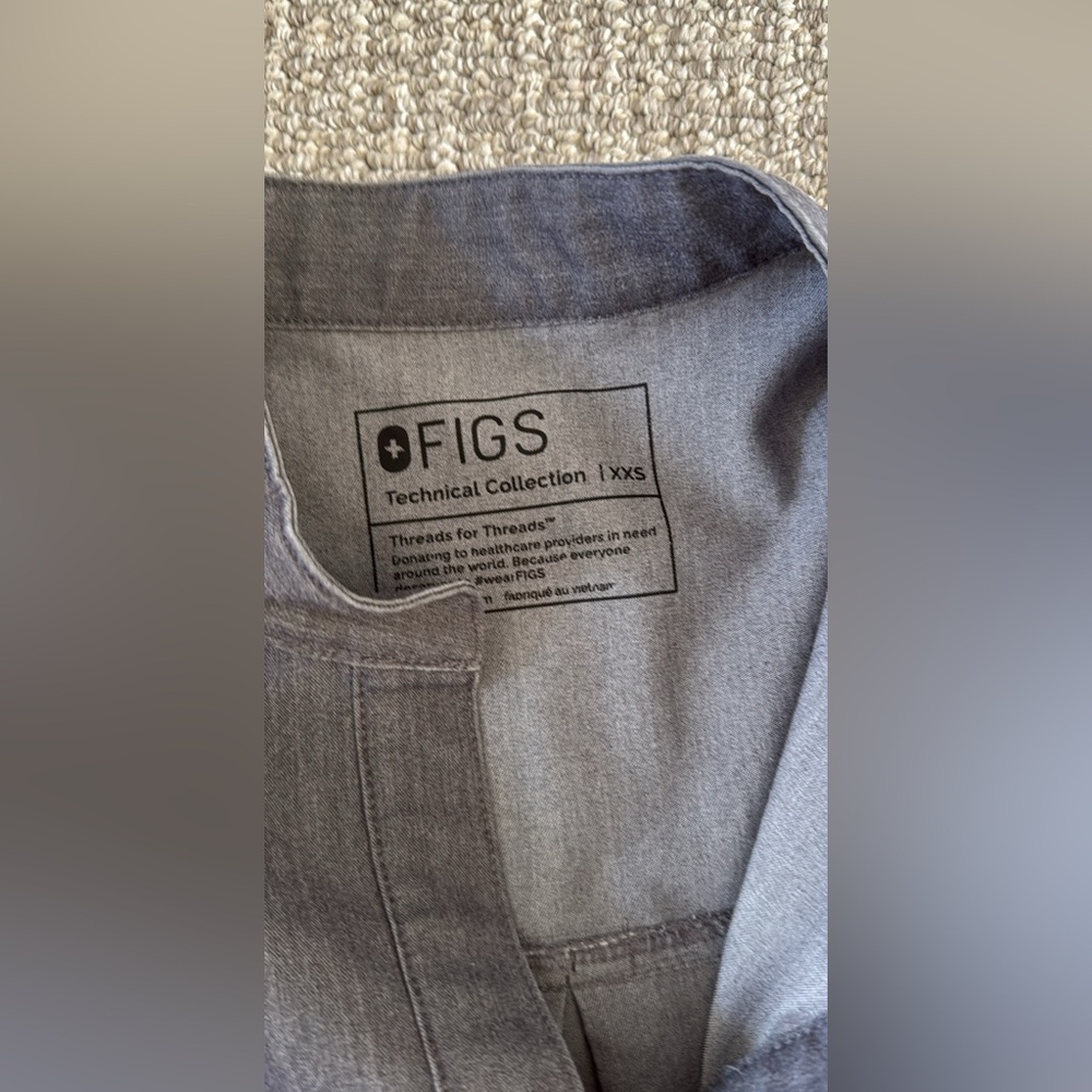 Figs Scrub Set Graphite Grey Rafaela Top XXS JOGGER Pants XS/P - Picture 5 of 8